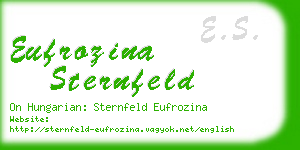 eufrozina sternfeld business card